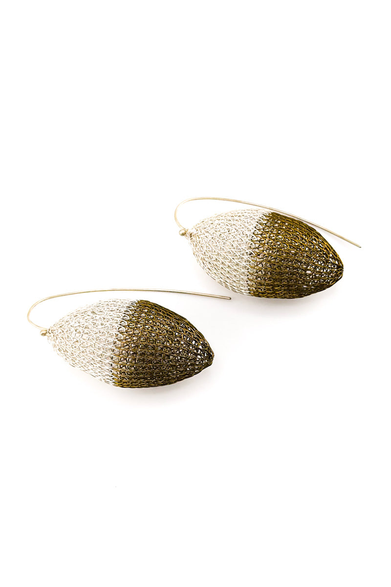 Beetle Earrings Slv/Antq