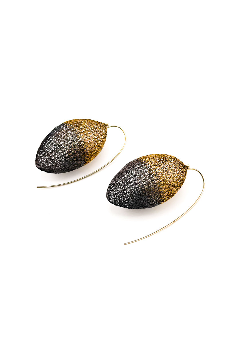 Beetle Earrings Brs/Oxi