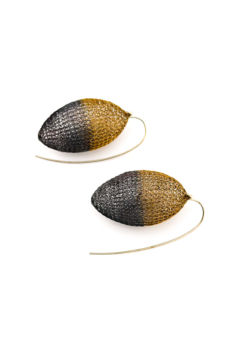 Beetle Earrings Brs/Oxi