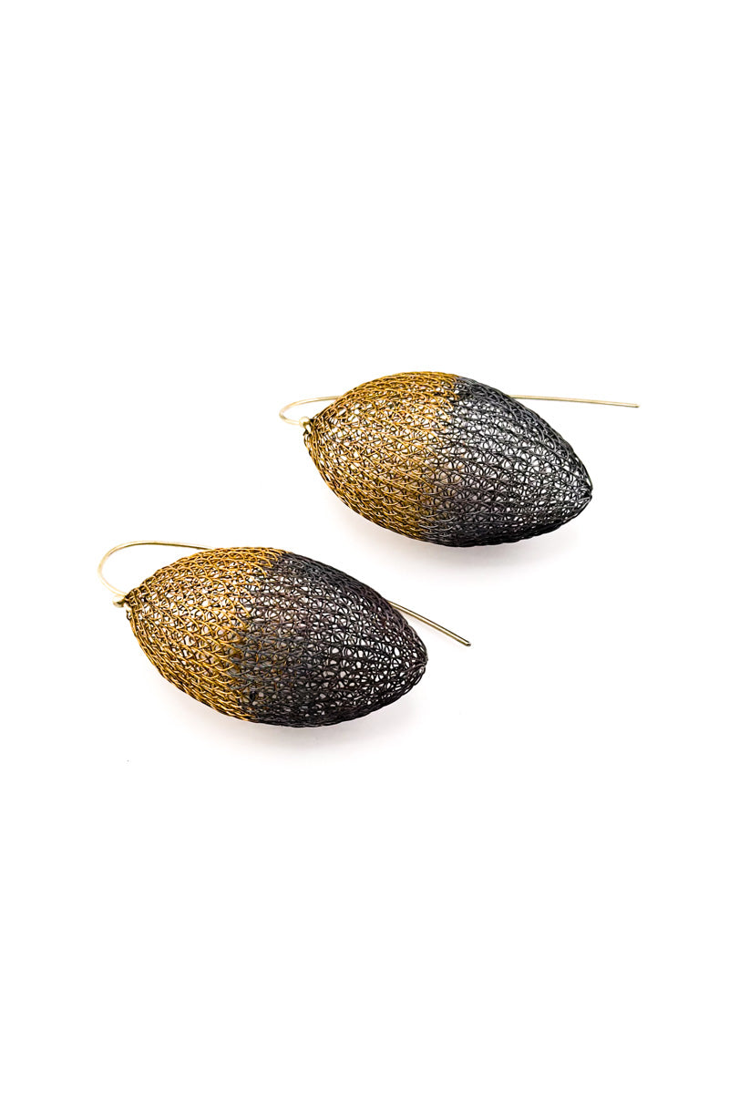Beetle Earrings Brs/Oxi