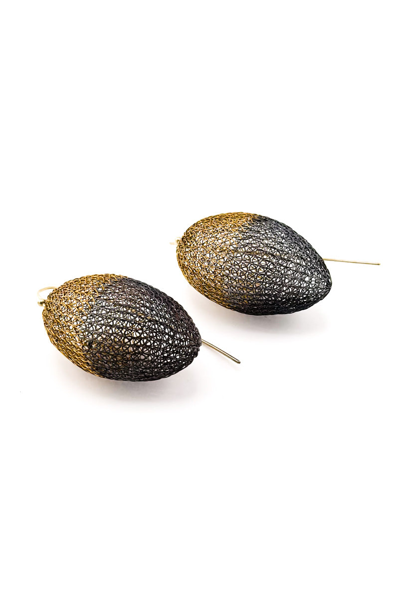 Beetle Earrings Brs/Oxi