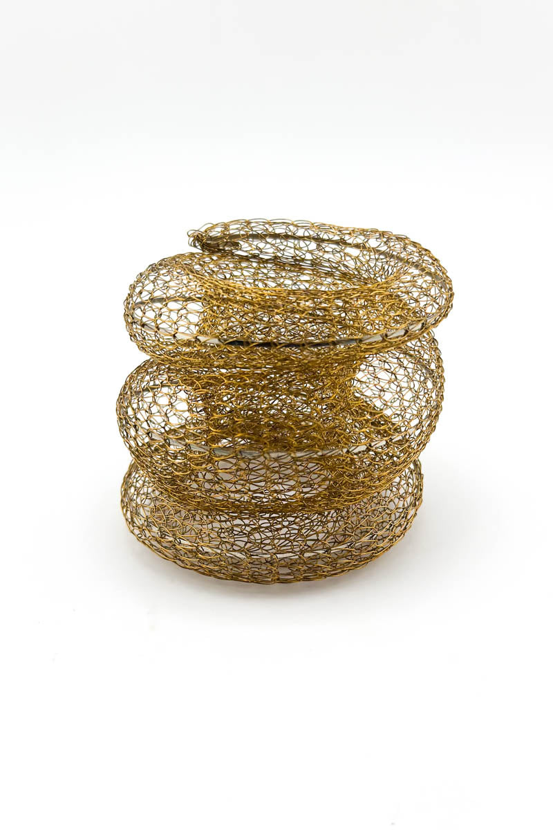 Snake Wrap Bangle Brass