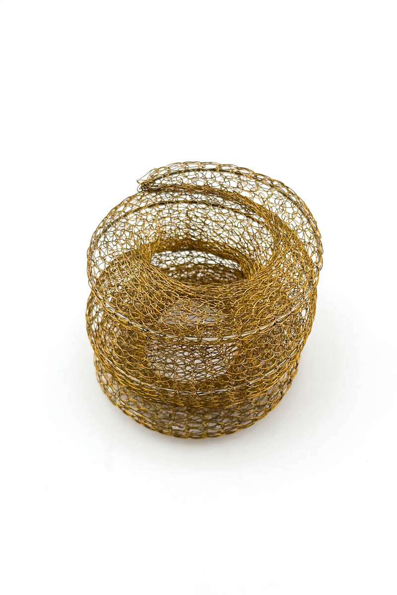 Snake Wrap Bangle Brass