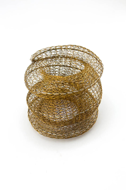 Snake Wrap Bangle Brass