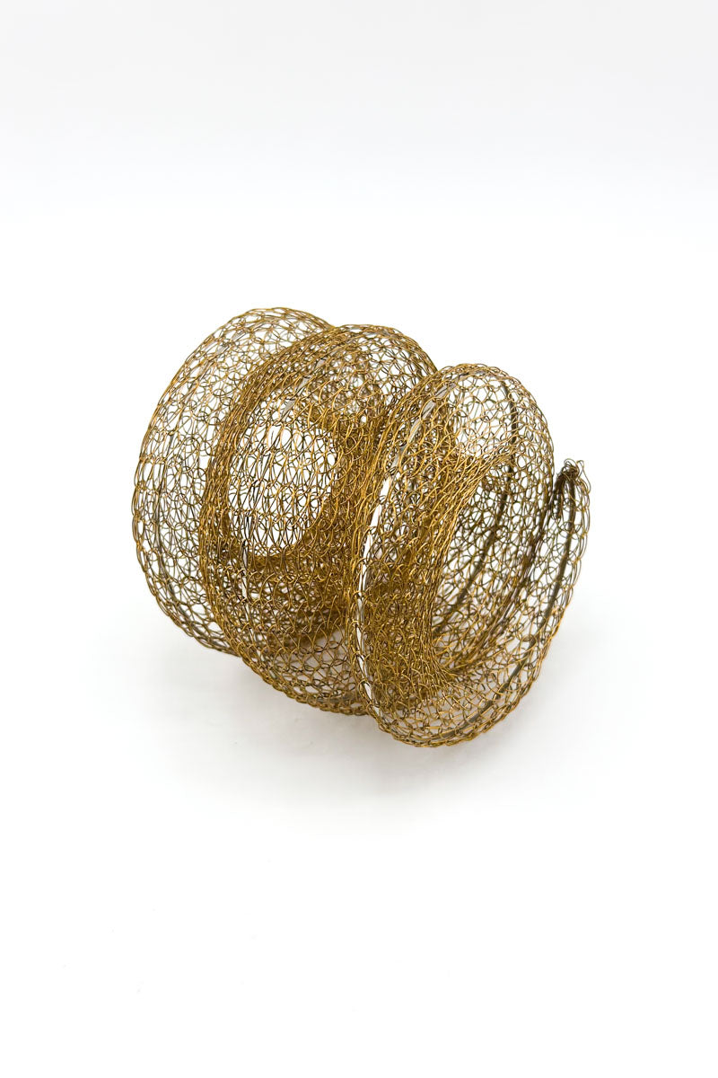 Snake Wrap Bangle Brass