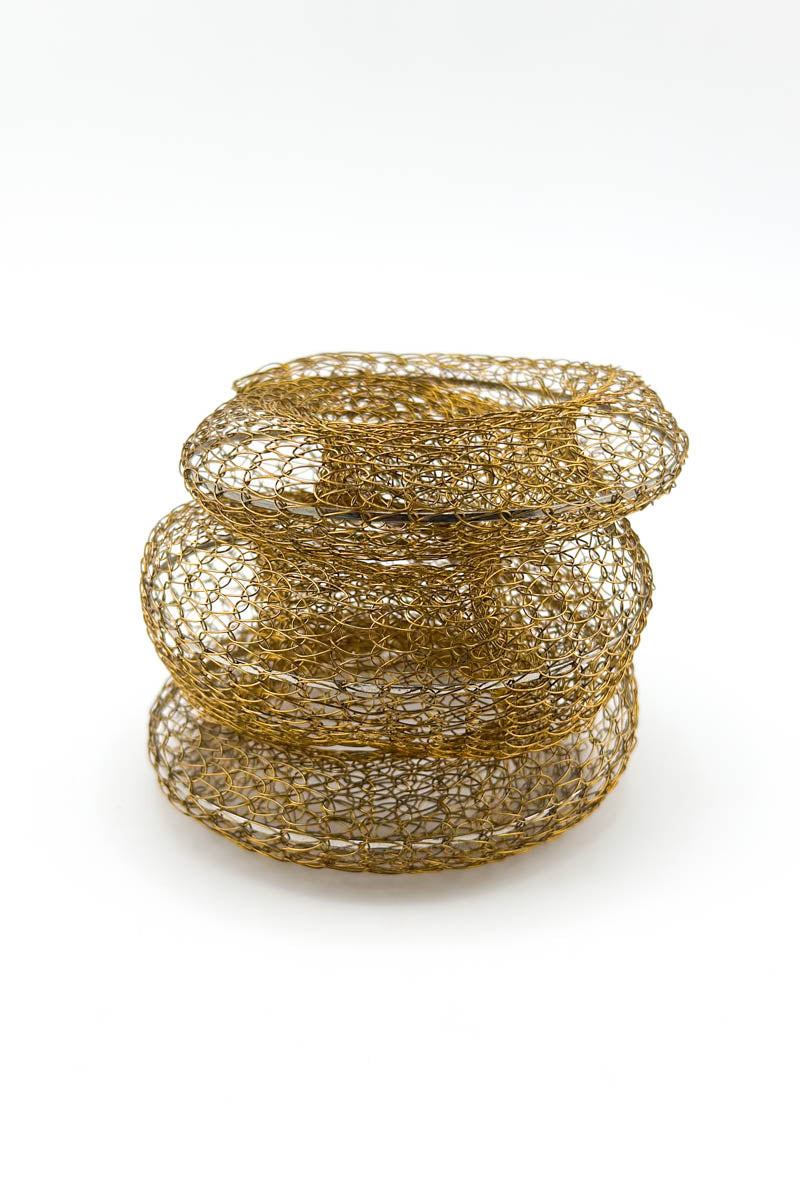 Snake Wrap Bangle Brass