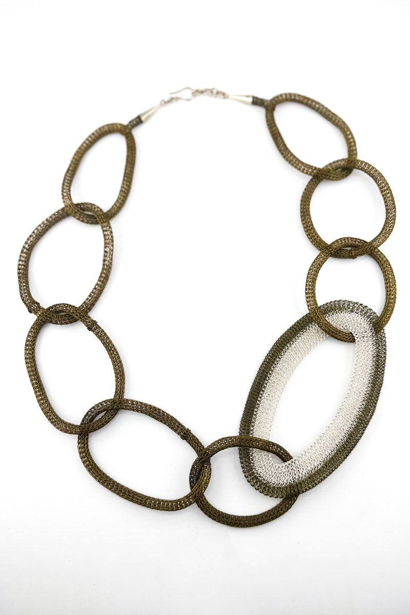 Oval Loop Chain NL Slv/Antq