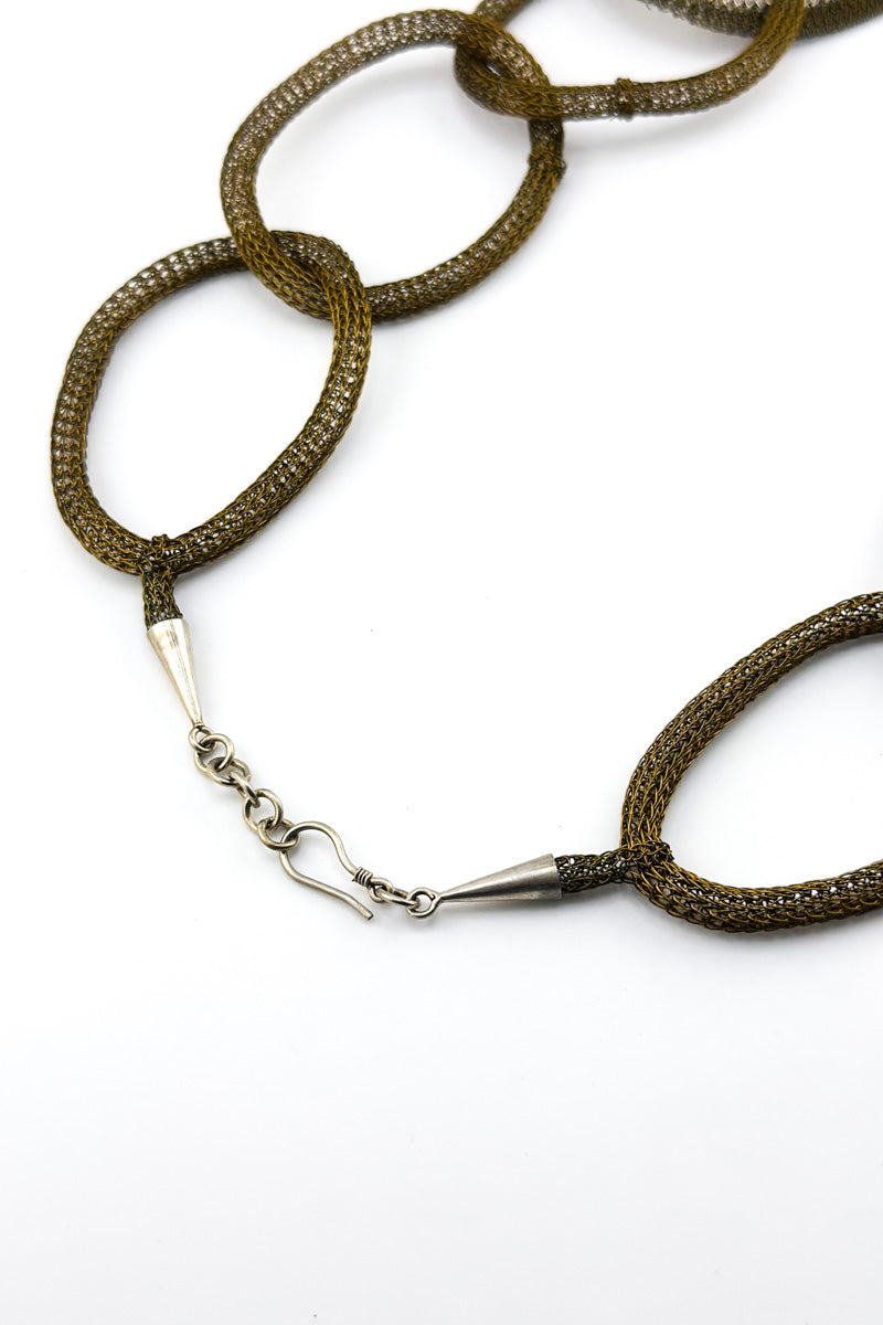 Oval Loop Chain NL Slv/Antq