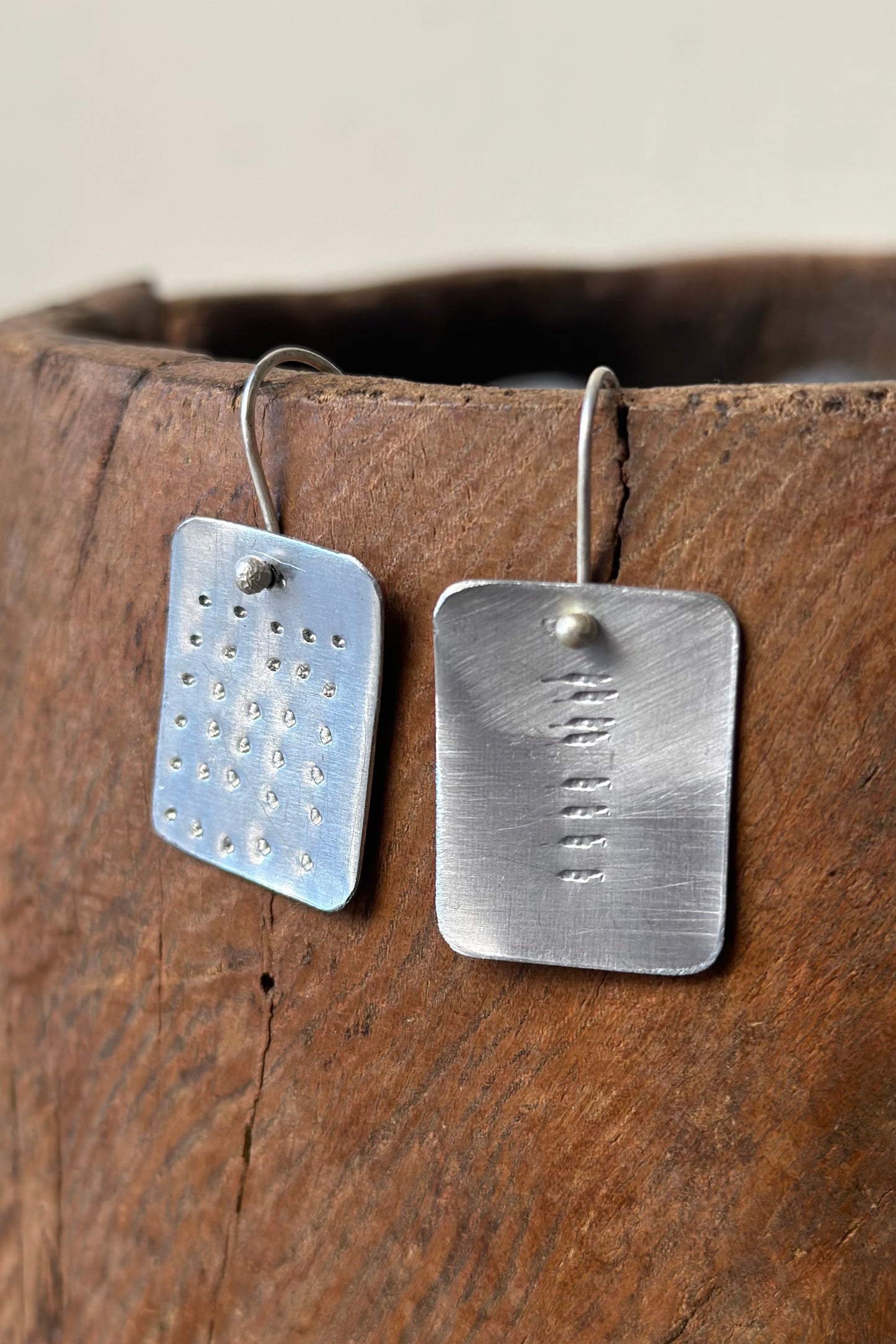 Textured Recycled Earrings