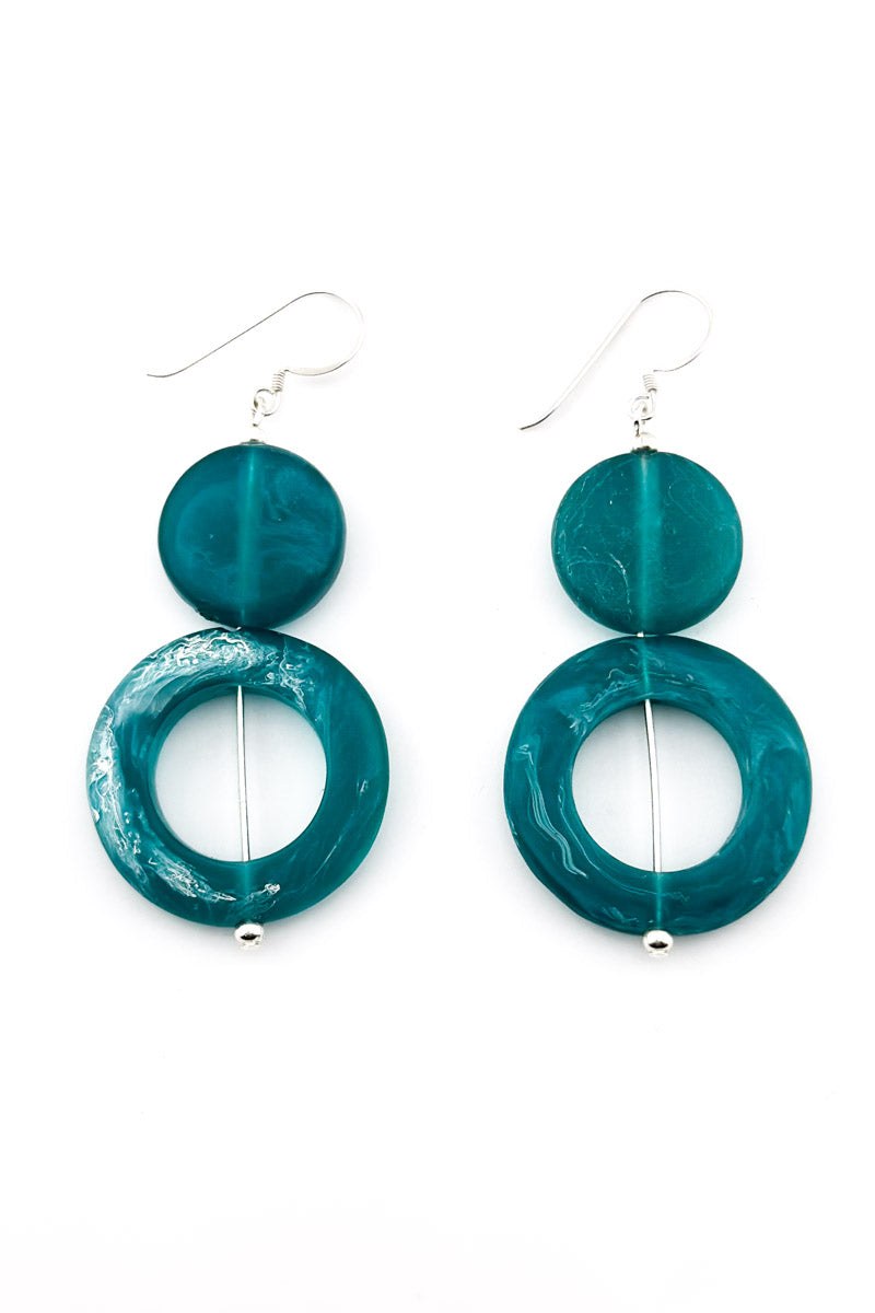 Planets Earrings Teal