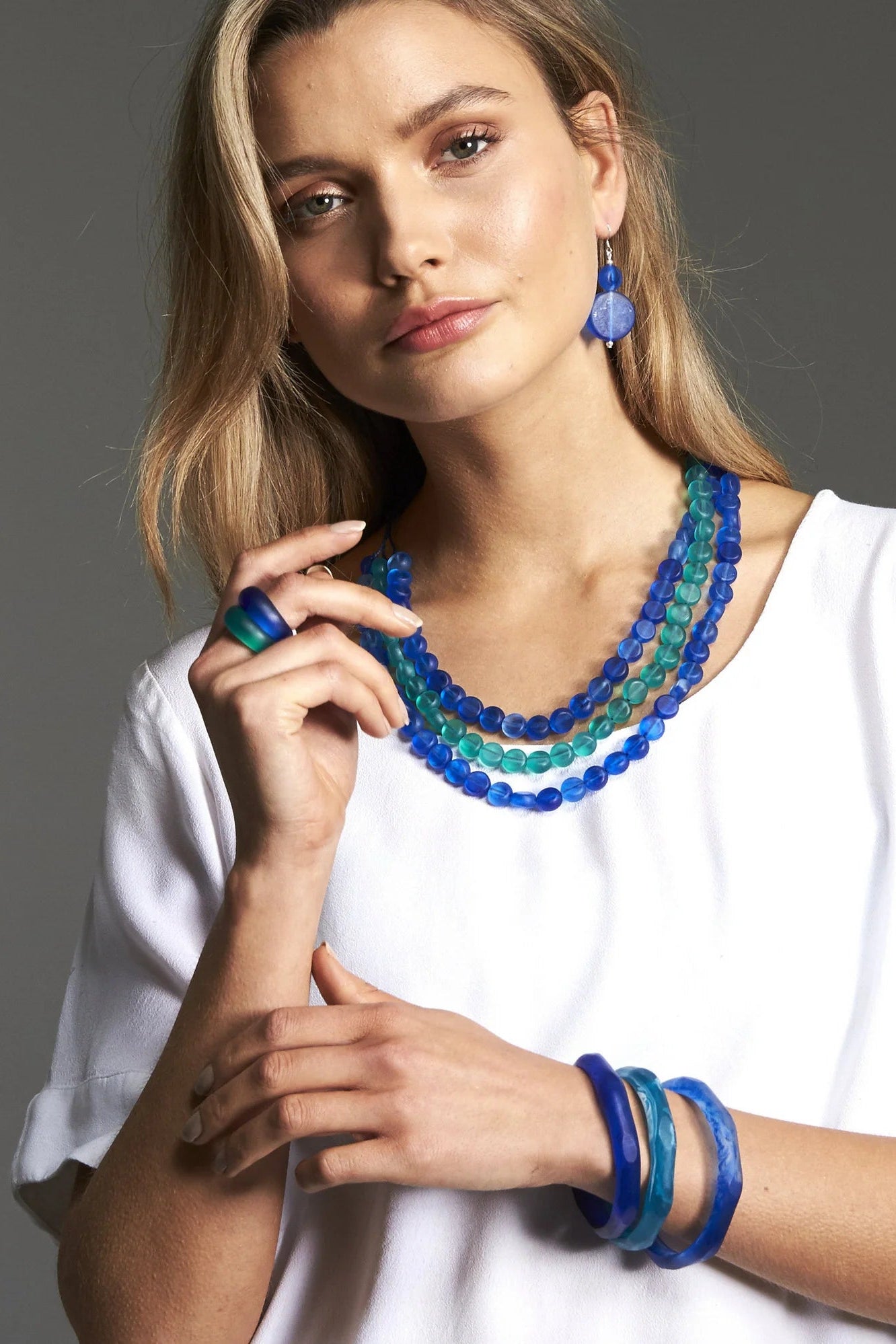 Road Triple Bangle Blue