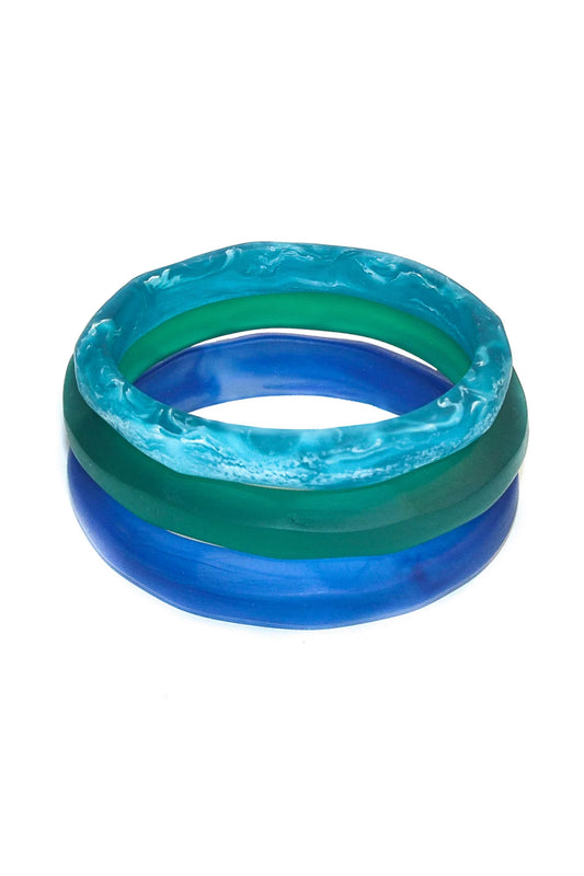 Traveller Triple Bangle Blue