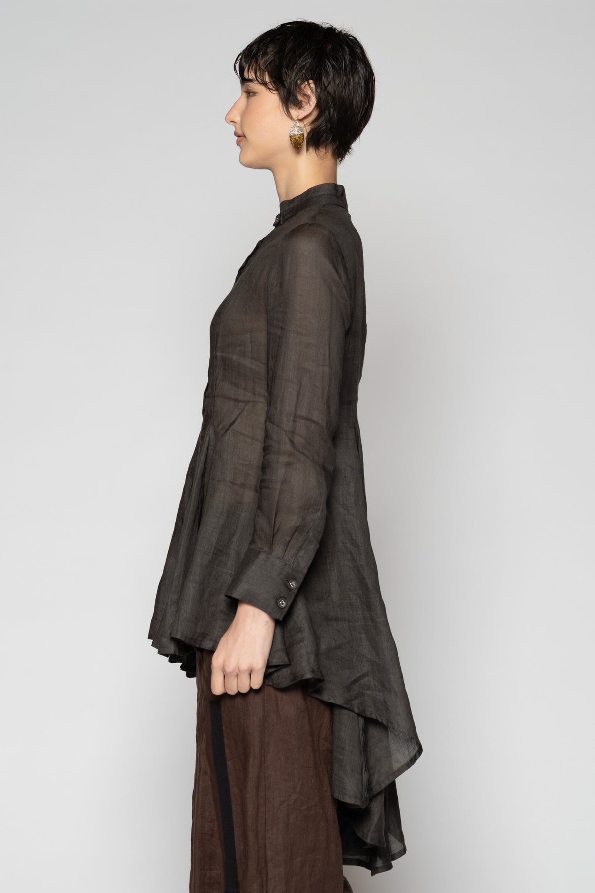 Bloom Long Shirt Charcoal
