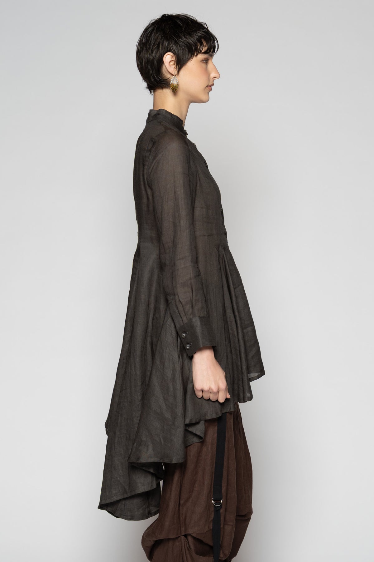 Bloom Long Shirt Charcoal