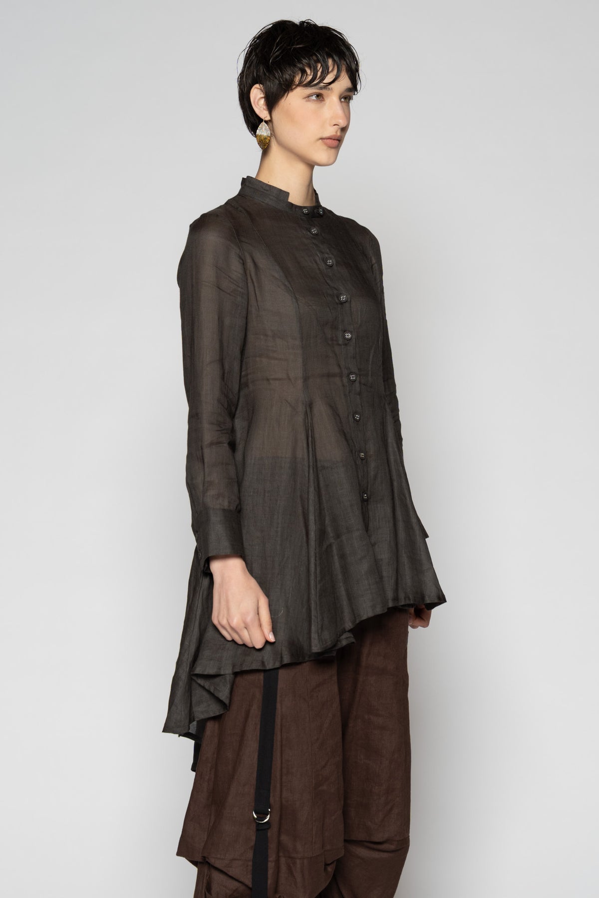 Bloom Long Shirt Charcoal