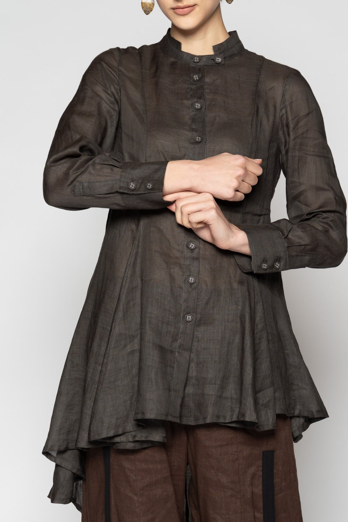 Bloom Long Shirt Charcoal