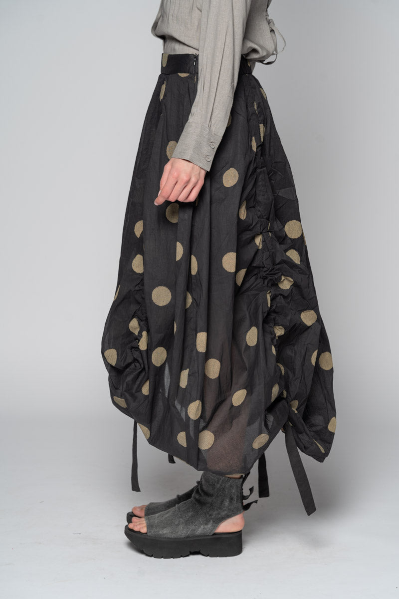Dotto Gather Skirt Blk