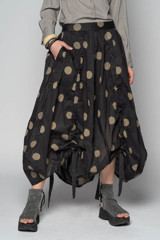Dotto Gather Skirt Blk