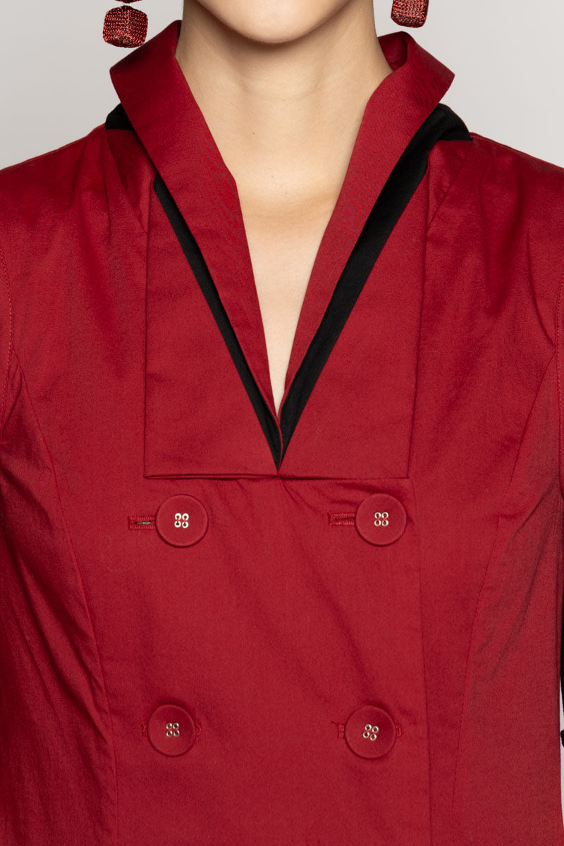 Overtone Dress Scarlet