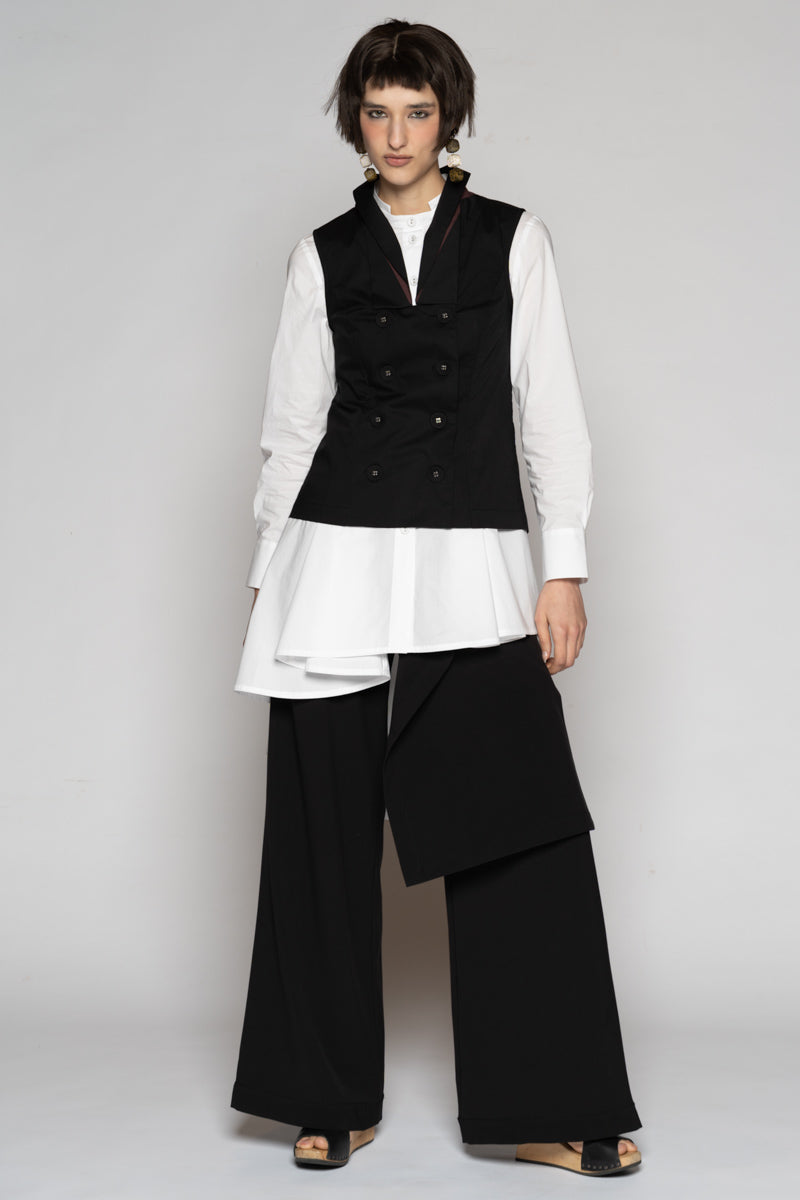 Overtone Neck Top Blk