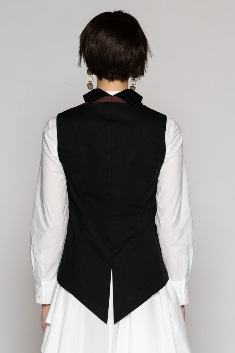 Overtone Neck Top Blk
