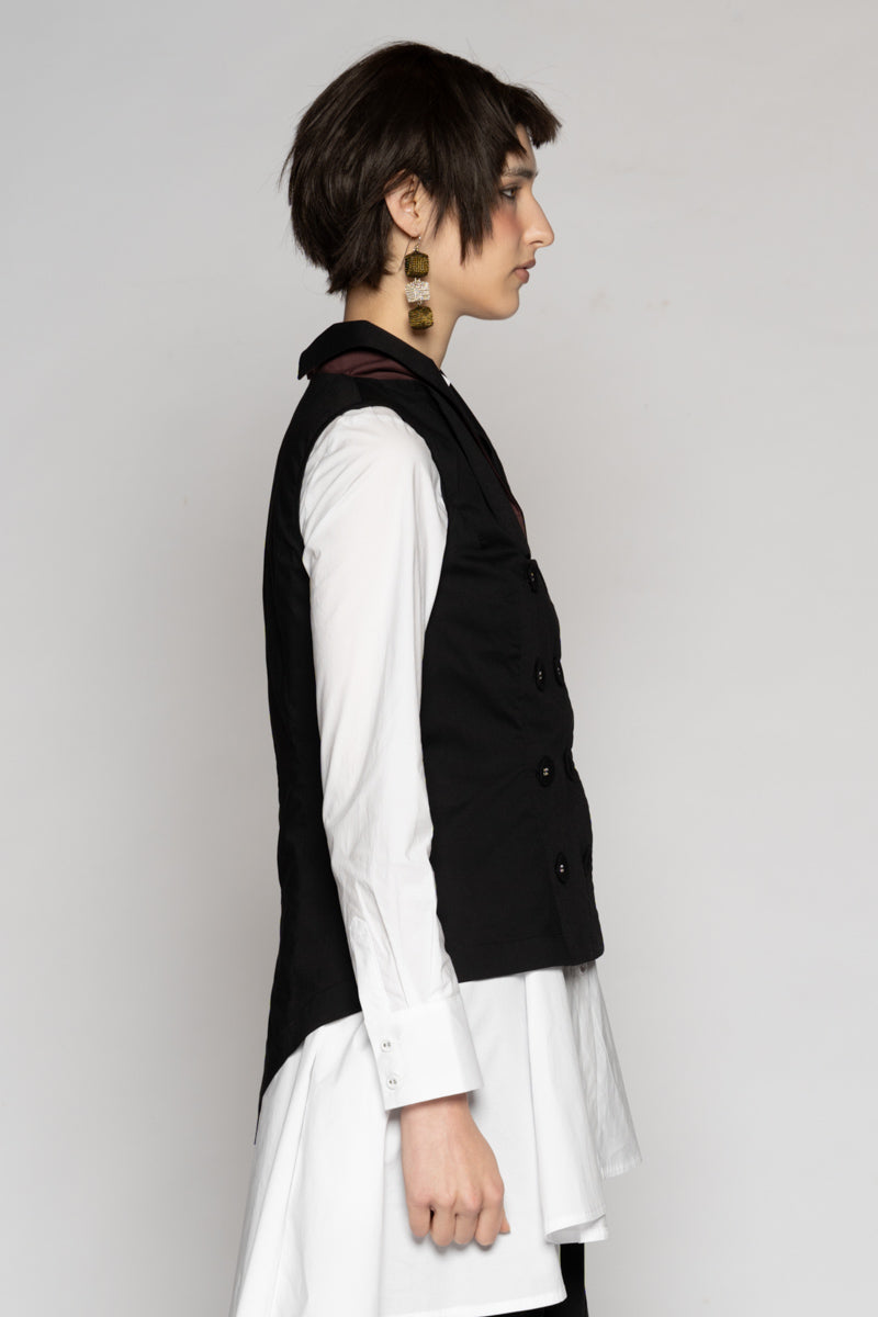 Overtone Neck Top Blk