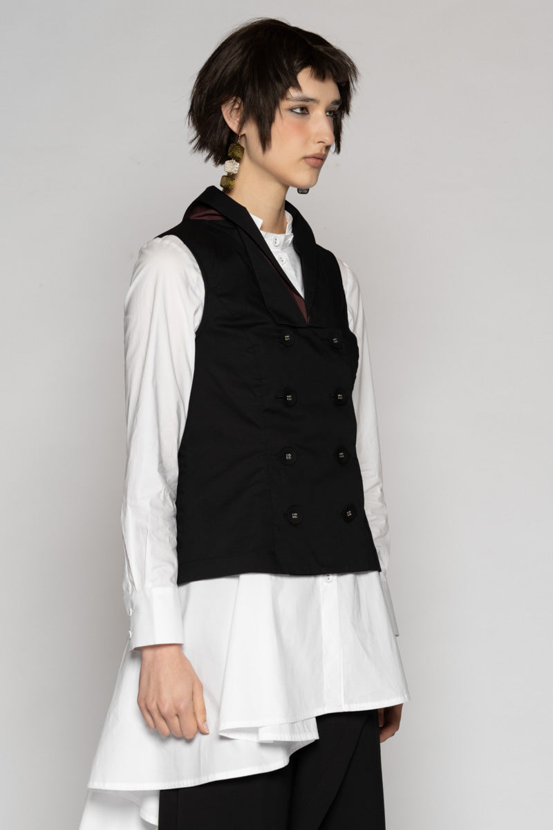 Overtone Neck Top Blk
