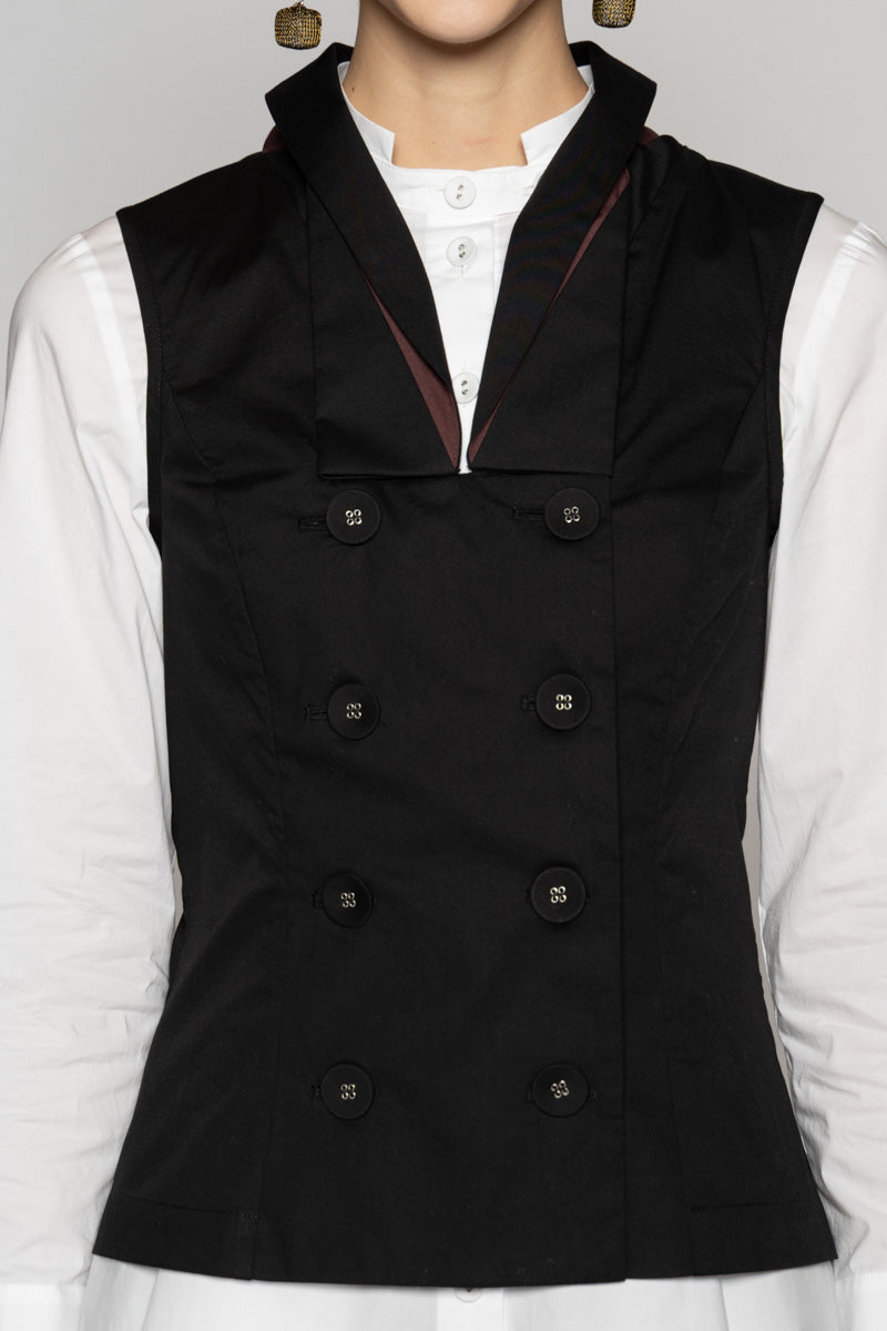 Overtone Neck Top Blk