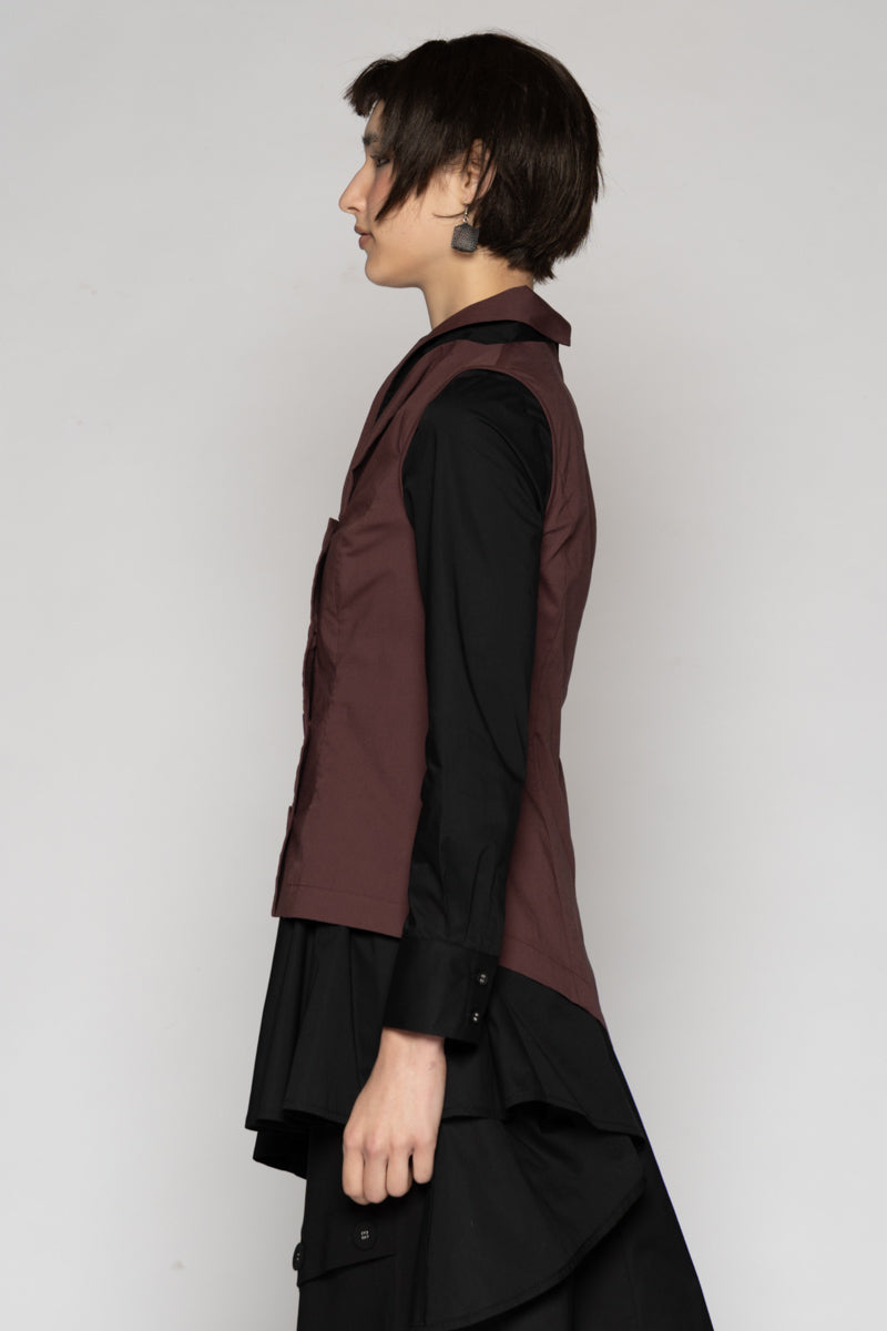 Overtone Neck Top Mauve