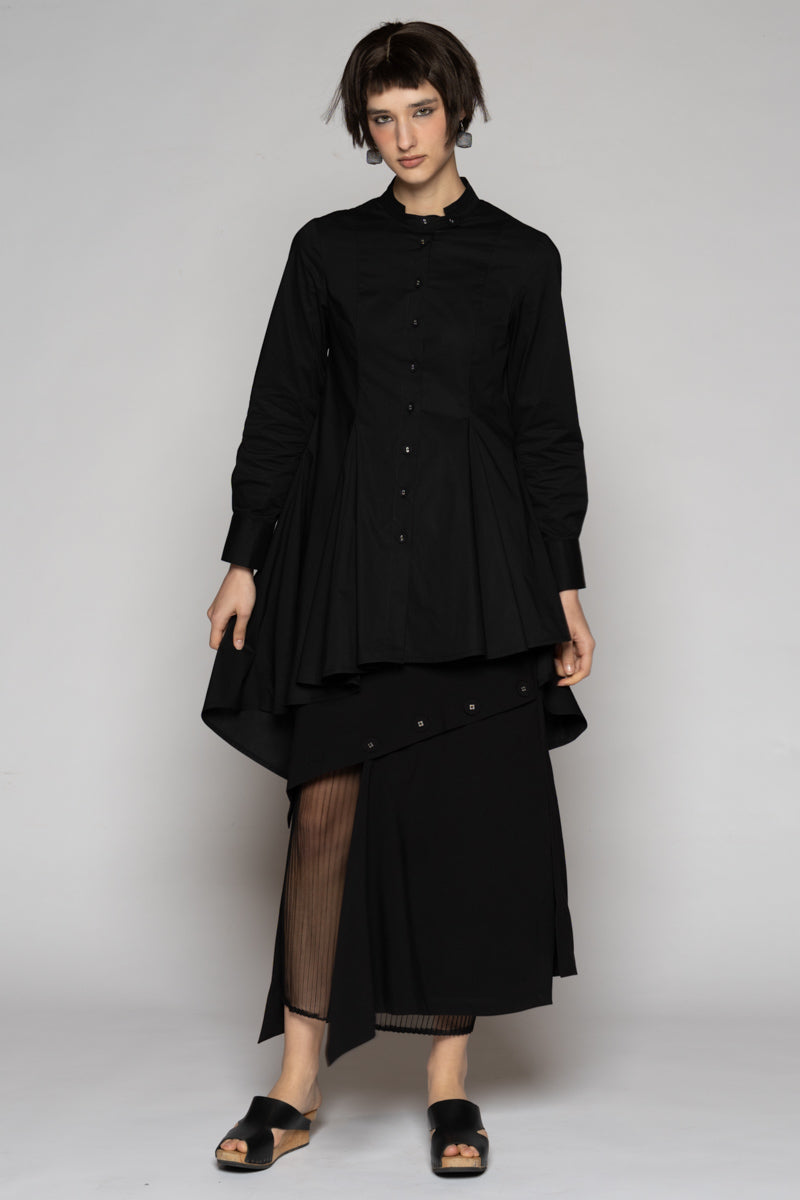Overtone Long Shirt Blk
