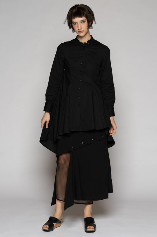 Overtone Long Shirt Blk