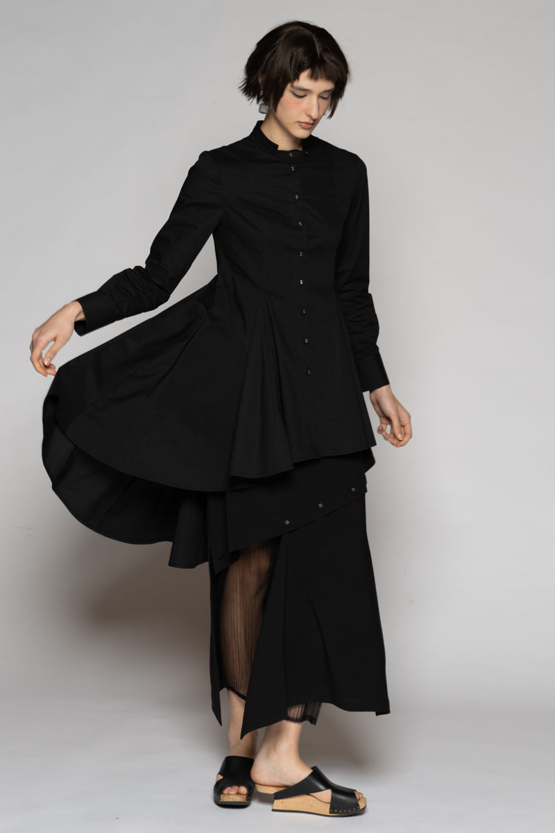 Overtone Long Shirt Blk