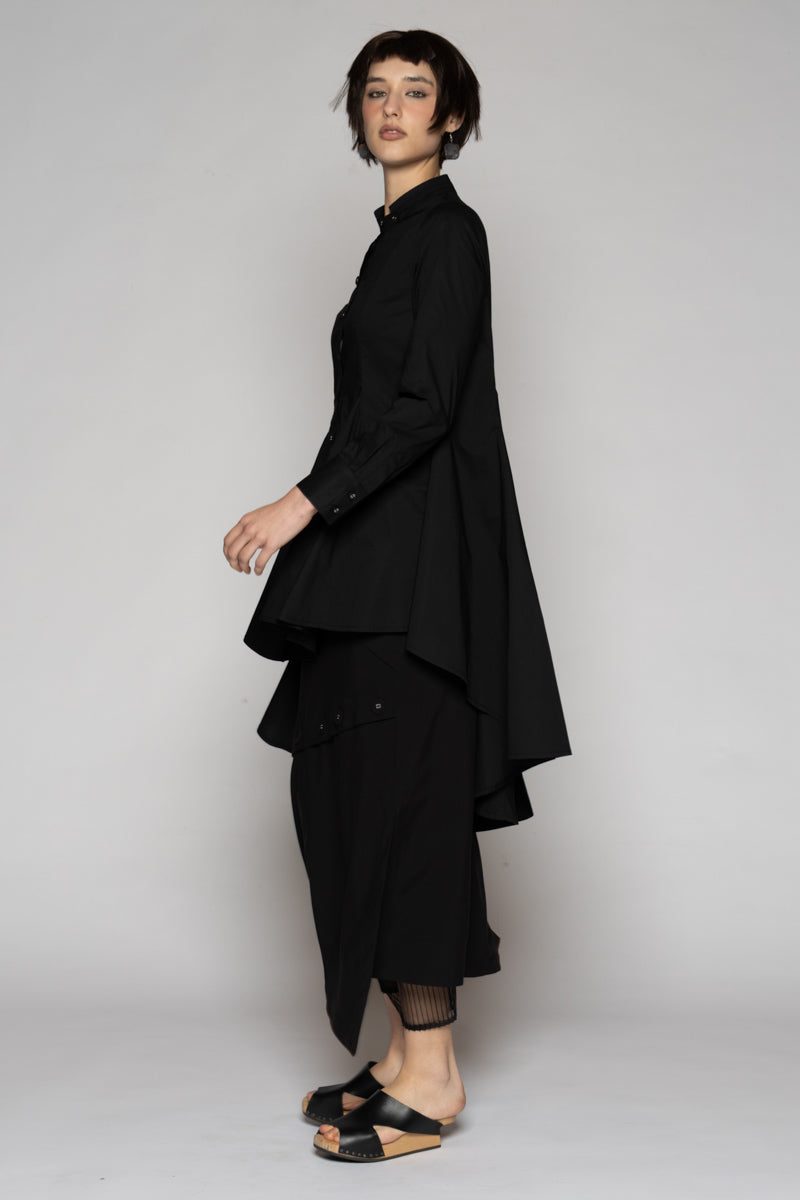 Overtone Long Shirt Blk