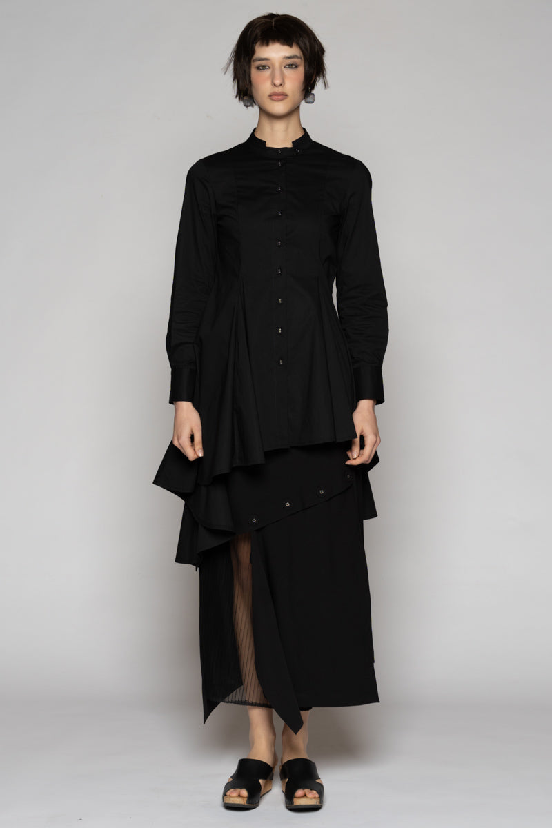 Overtone Long Shirt Blk