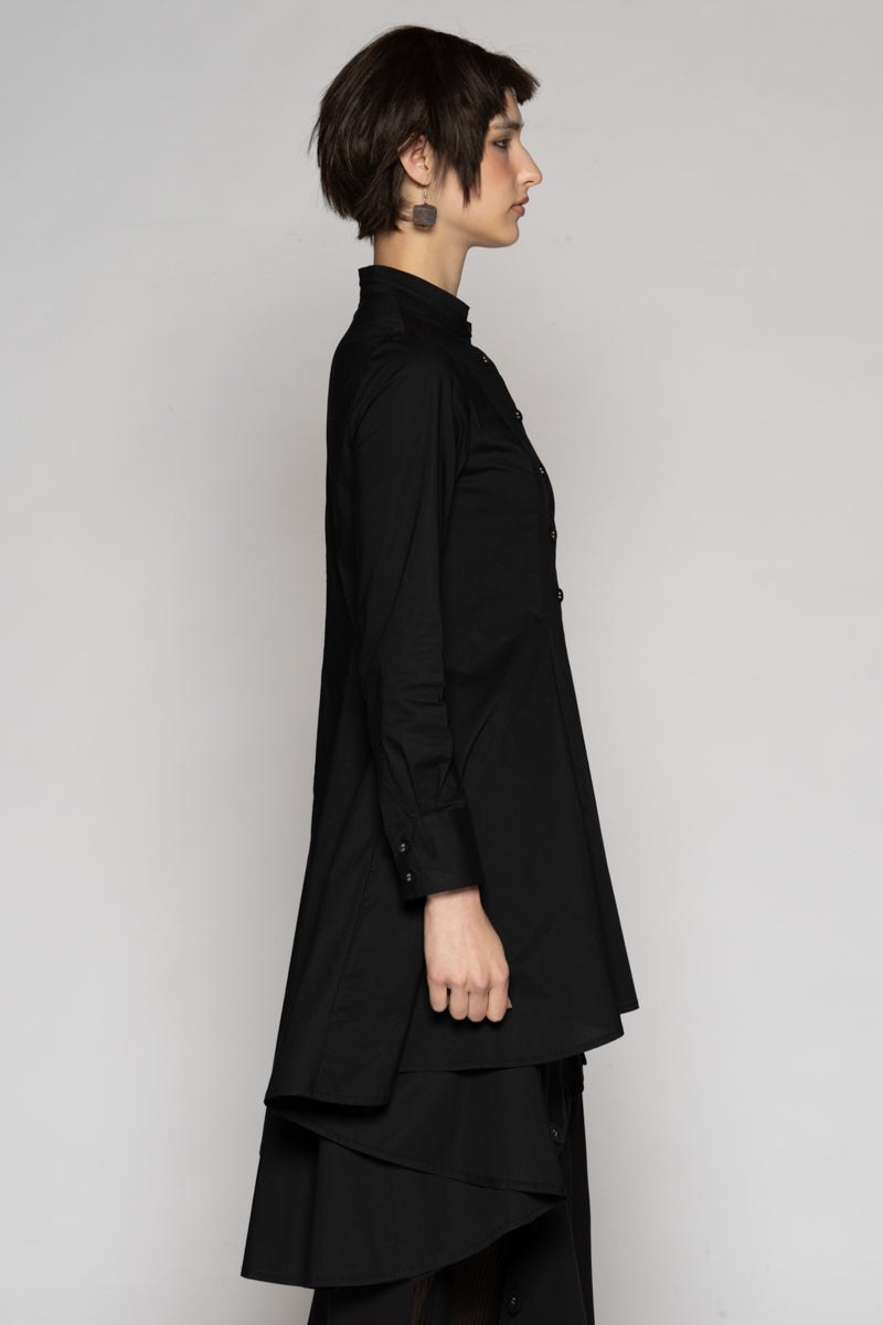 Overtone Long Shirt Blk