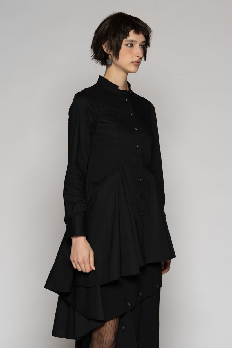 Overtone Long Shirt Blk