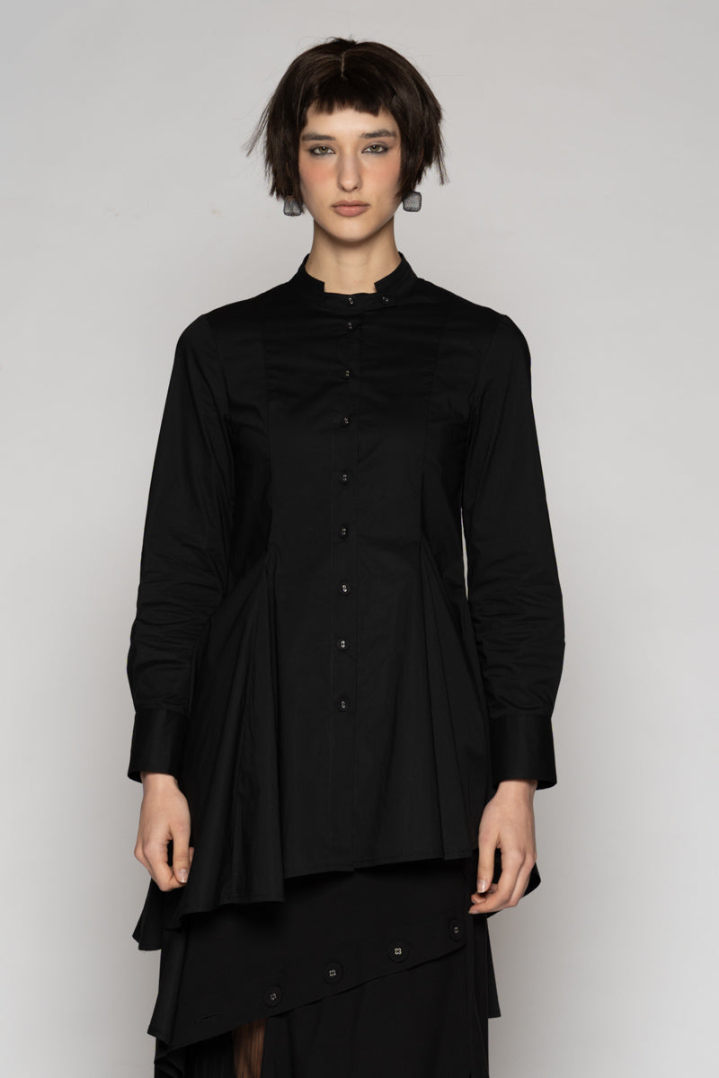 Overtone Long Shirt Blk