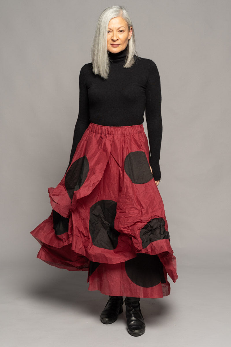 Tentou Dot Skirt Berry