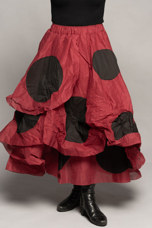 Tentou Dot Skirt Berry