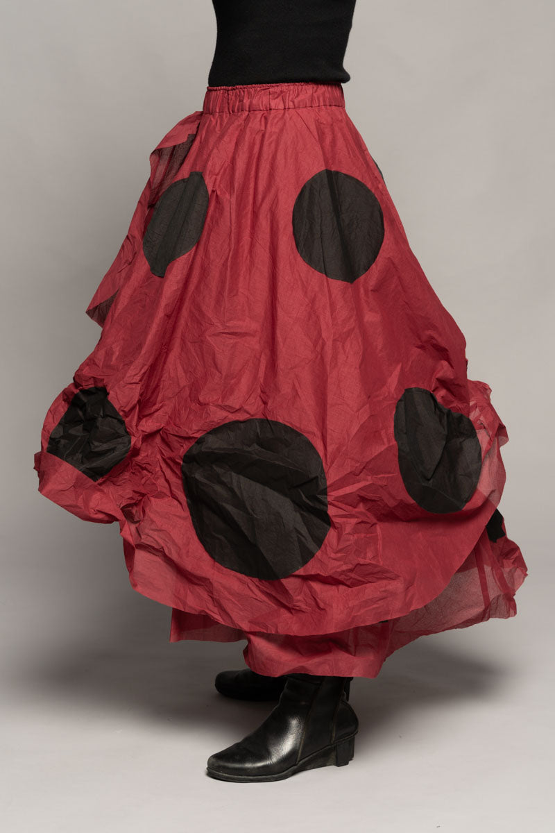 Tentou Dot Skirt Berry