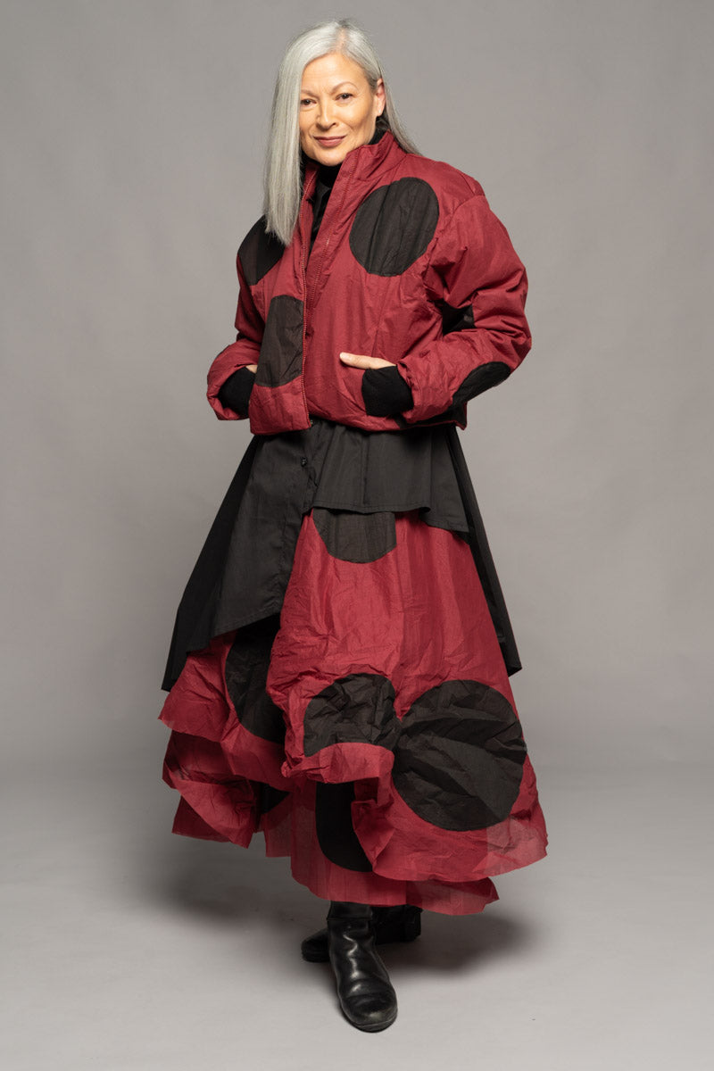 Tentou Dot Skirt Berry