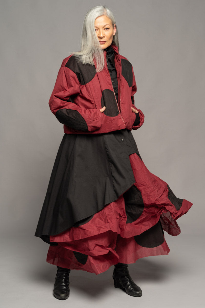 Tentou Dot Skirt Berry