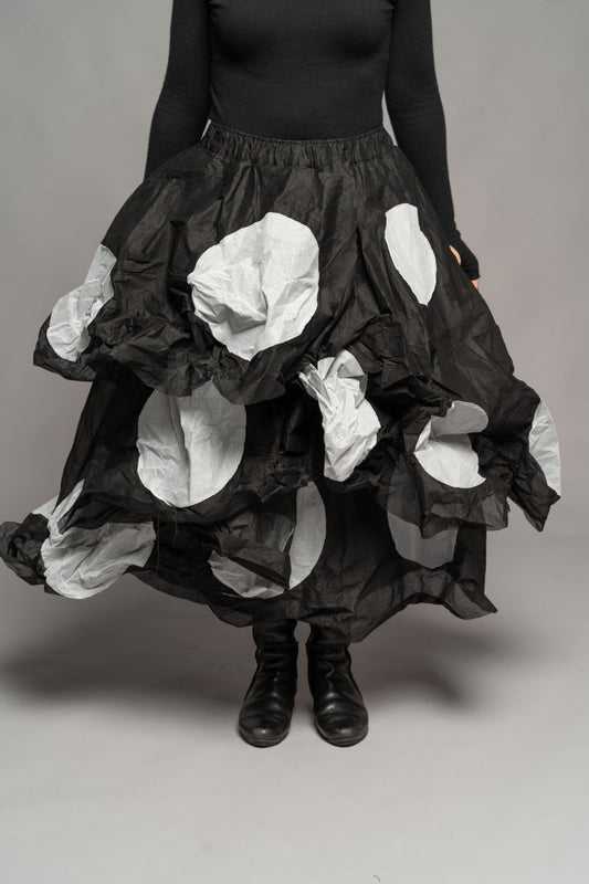 Tentou Dot Skirt Blk