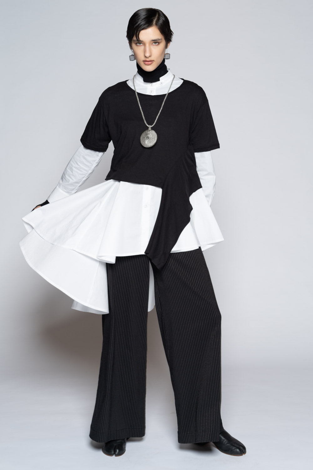Potsu Drape Top Blk