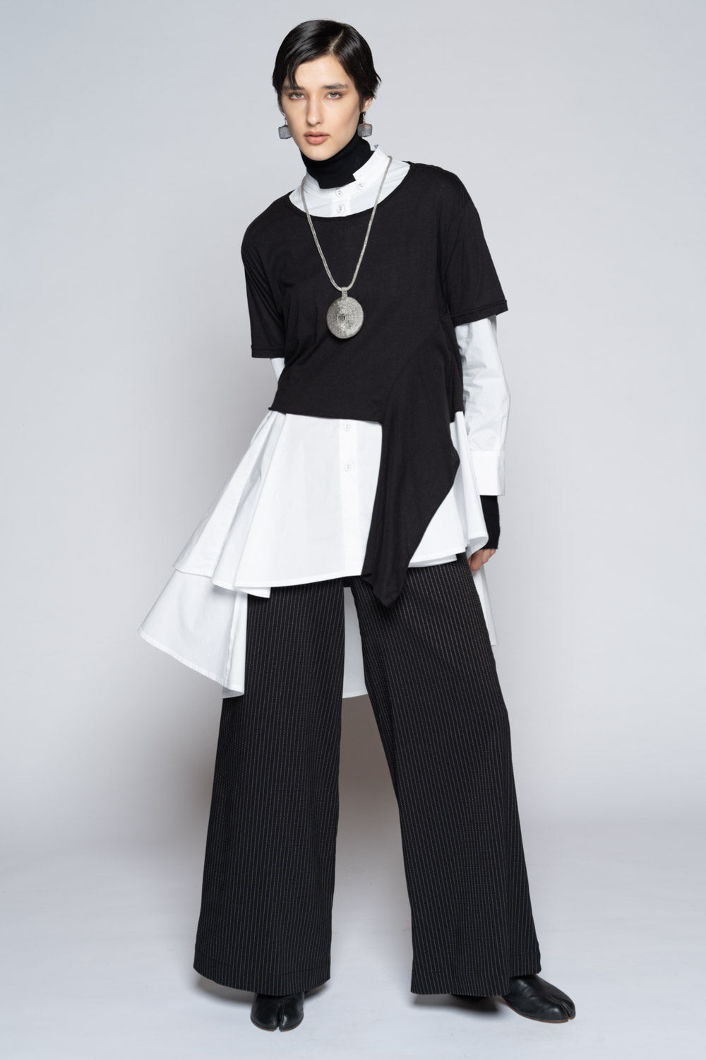 Potsu Drape Top Blk