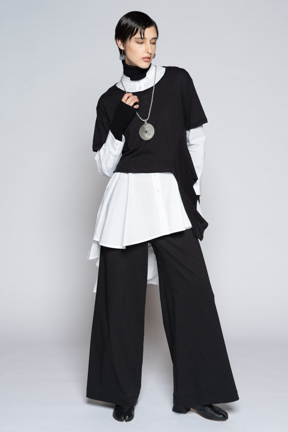 Potsu Drape Top Blk