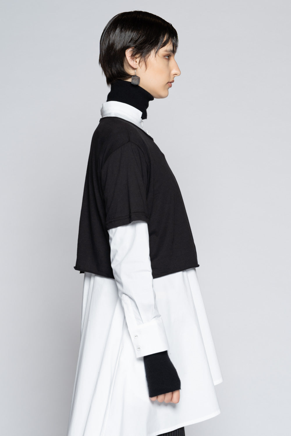 Potsu Drape Top Blk