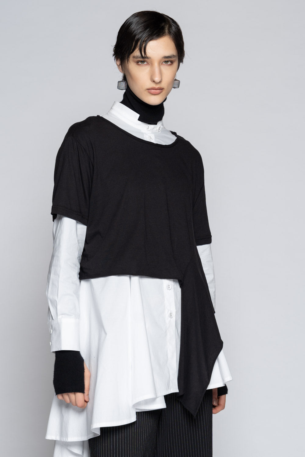 Potsu Drape Top Blk