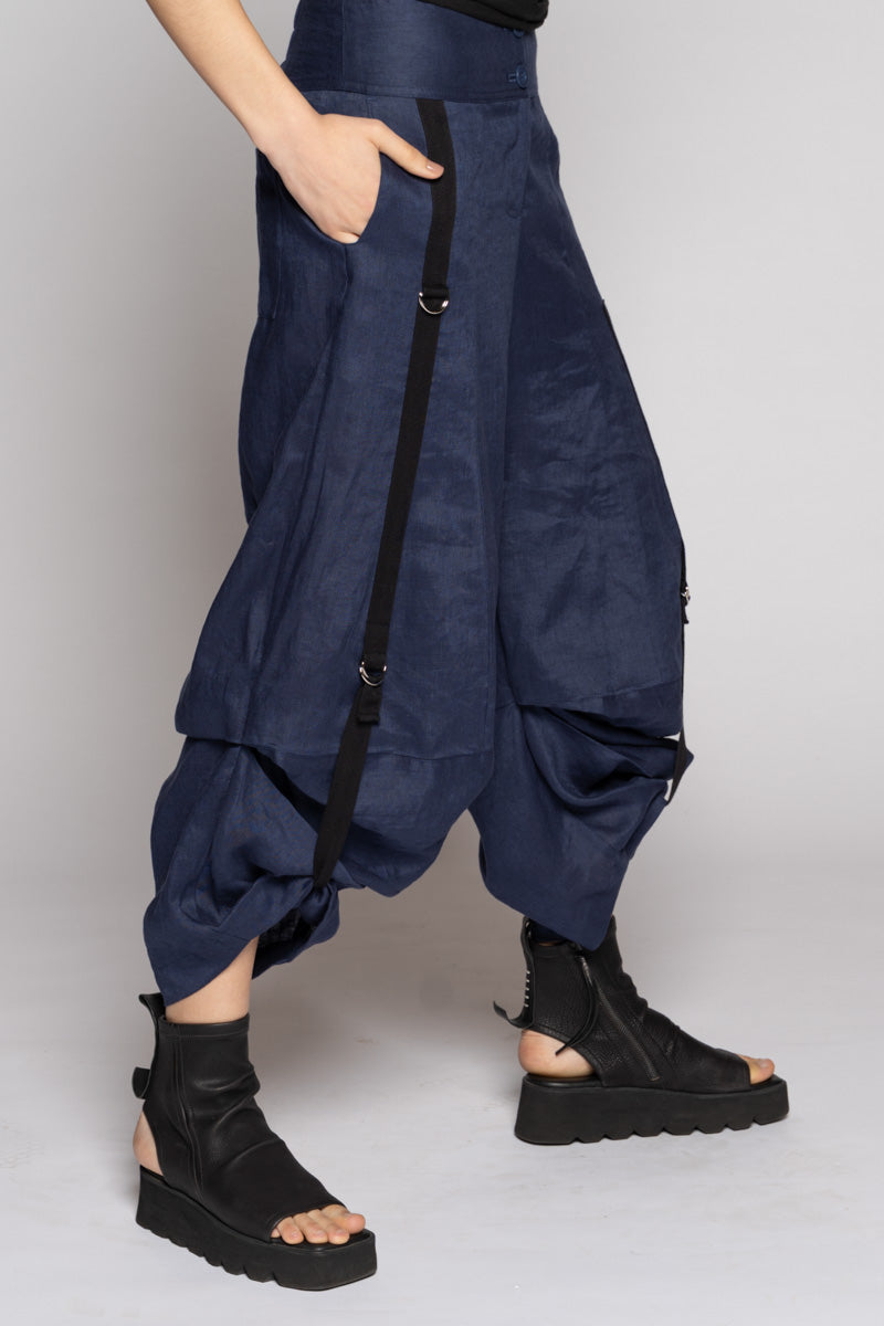 Strata Tuck Pants Denim