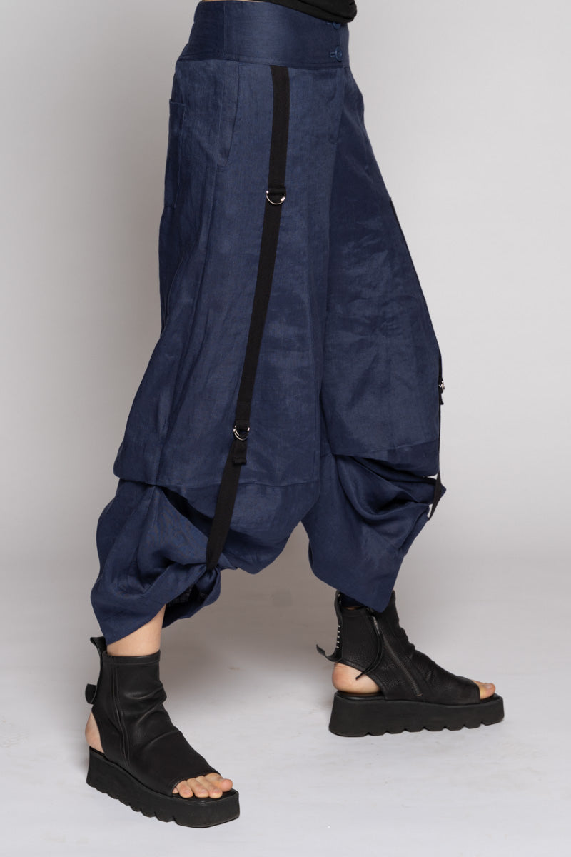 Strata Tuck Pants Denim
